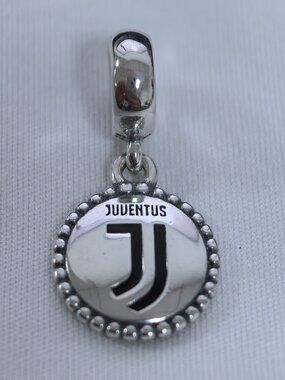 Pandora Juventus Crest Football Team Crest Charm, S925 Silver Jewelry